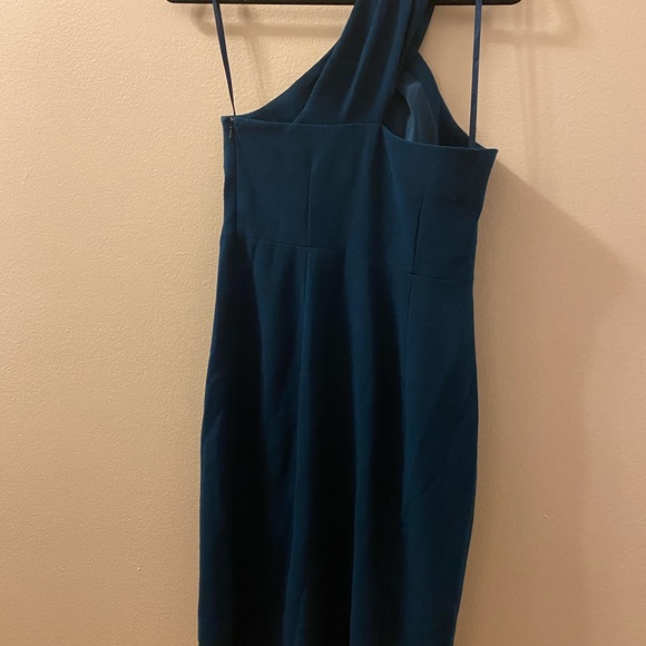 Blue one-shoulder Tory Burch Cocktail Dress, Sz 2 - Picture 3 of 4